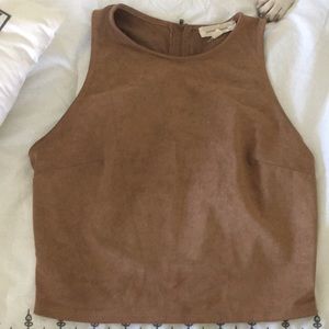 Crop top, suede